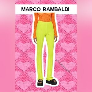 MARCO RAMBALDI SSENSE Lime Viscose Knit Pant Sz 38 ( XS-S) NWT